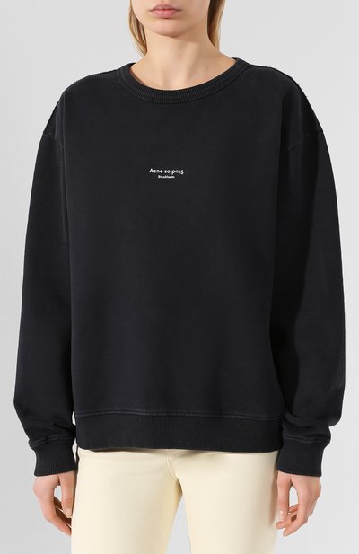 Хлопковый свитшот ACNE STUDIOS, арт. AI0045/W, фото 3