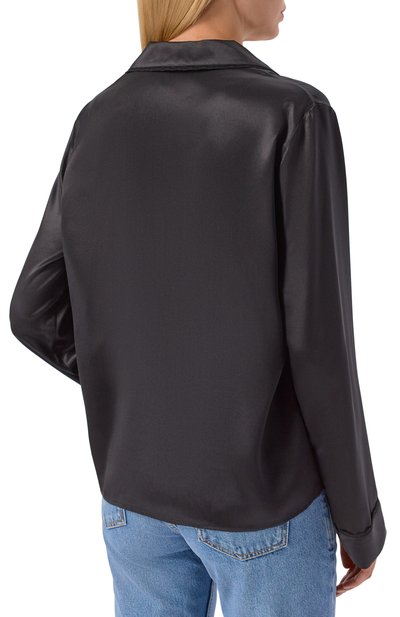 Атласная блузка SAINT LAURENT, арт. 856270/Y7G27, фото 4