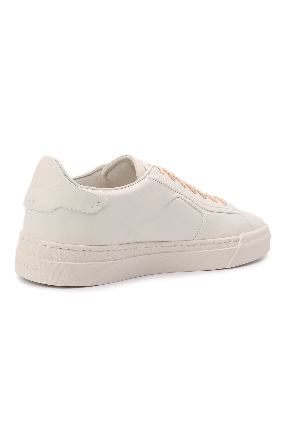 Кожаные кеды SANTONI кремового цвета по цене 53100 руб., арт. MBGT21553PNNGSSSI50, фото 5 Кожаные кеды SANTONI, арт. MBGT21553PNNGSSSI50, фото 5