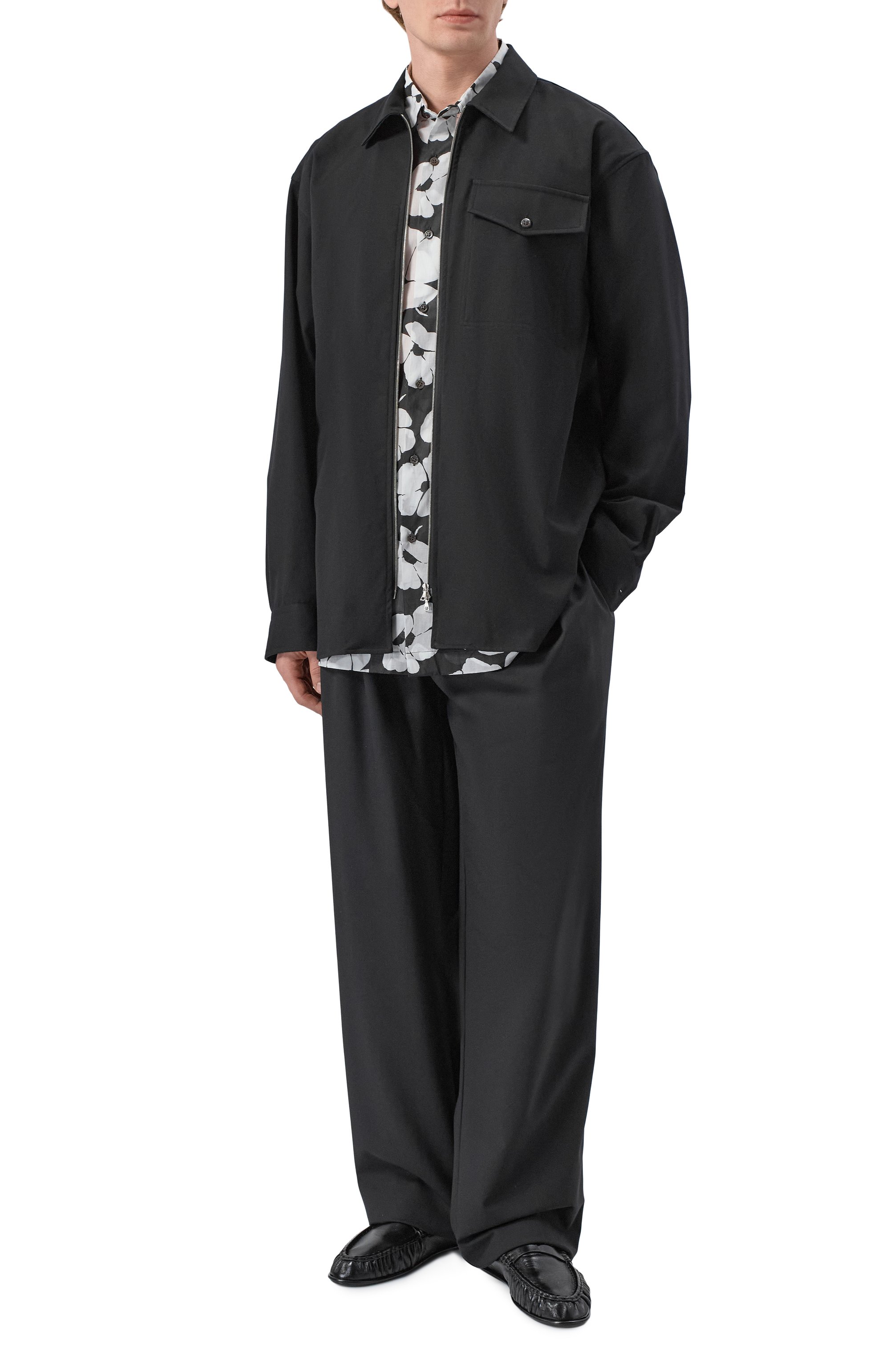 Хлопковая рубашка DRIES VAN NOTEN черно-белого цвета по цене 99500 руб., арт. 020700/3069, фото 2 Хлопковая рубашка DRIES VAN NOTEN, арт. 020700/3069, фото 2