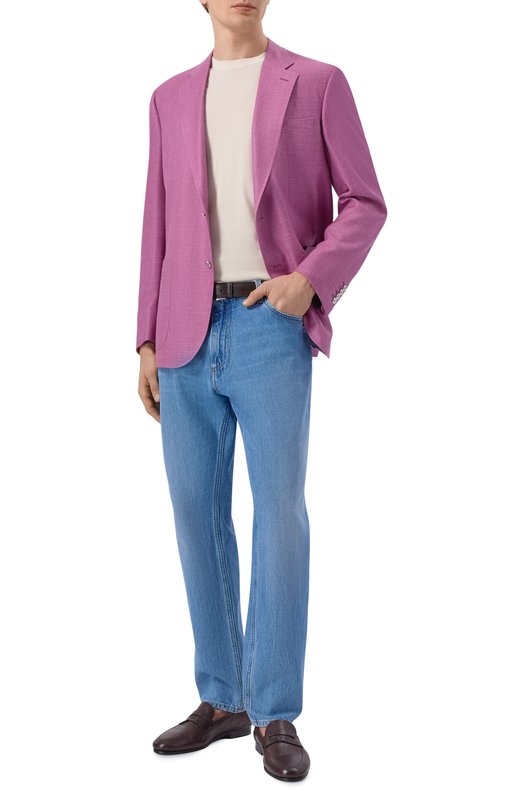 Пиджак из кашемира и шелка Stefano Ricci S1RM4322T0/C168HA Розовый  S1RM4322T0/C168HA Фото 2