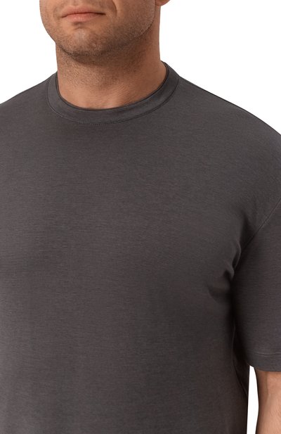 Футболка из хлопка и лиоцелла PAUL&SHARK темно-серого цвета по цене 23500 руб., арт. 15311602/3XL-6XL, фото 5 Футболка из хлопка и лиоцелла PAUL&SHARK, арт. 15311602/3XL-6XL, фото 5