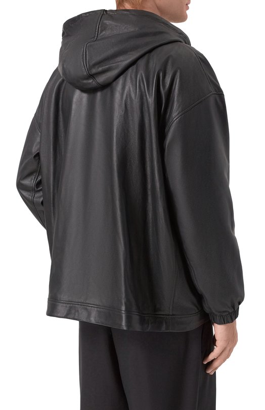 Кожаный бомбер Roadless RSS-LZ Чёрный  RSS-LZ Фото 4