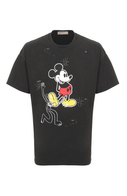 Мужская хлопковая футболка DOMREBEL черного цвета, арт. VTG MICK SS25/T-SHIRT | Фото 1 (Материал внешний: Хлопок; Длина (для топов): Стандартные; Драгоценные камни: Проставлено; Материал сплава: Проставлено; Рукава: Короткие)