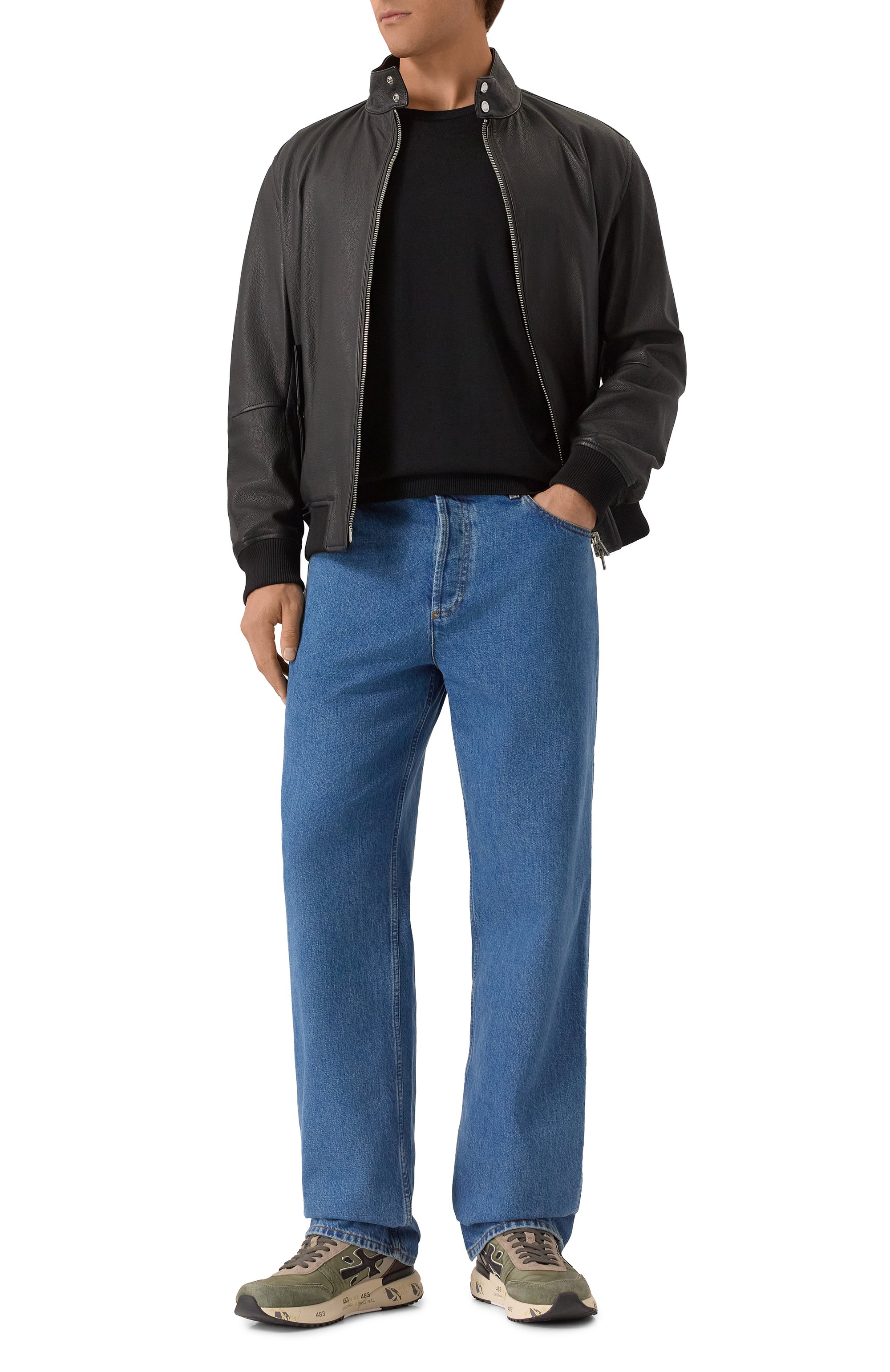 Кожаный бомбер BOSS, арт. 50543899, фото 2