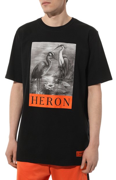 Хлопковая футболка HERON PRESTON, арт. HMAA026C99JER001, фото 3