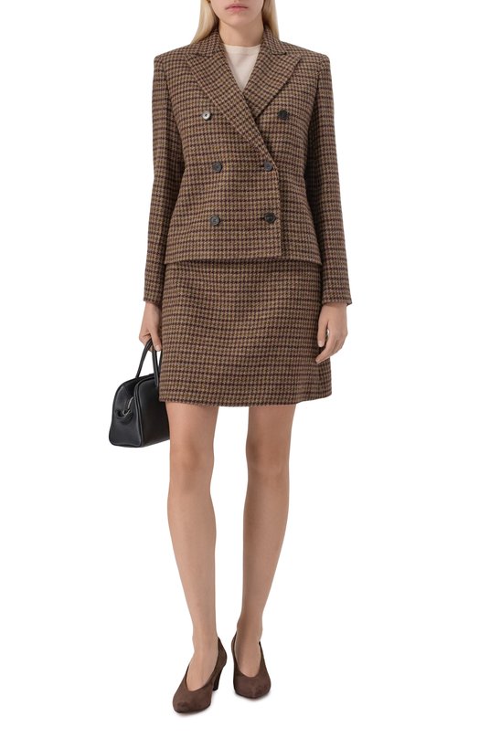 Шерстяная юбка Weekend Max Mara VATA Коричневый  VATA Фото 2
