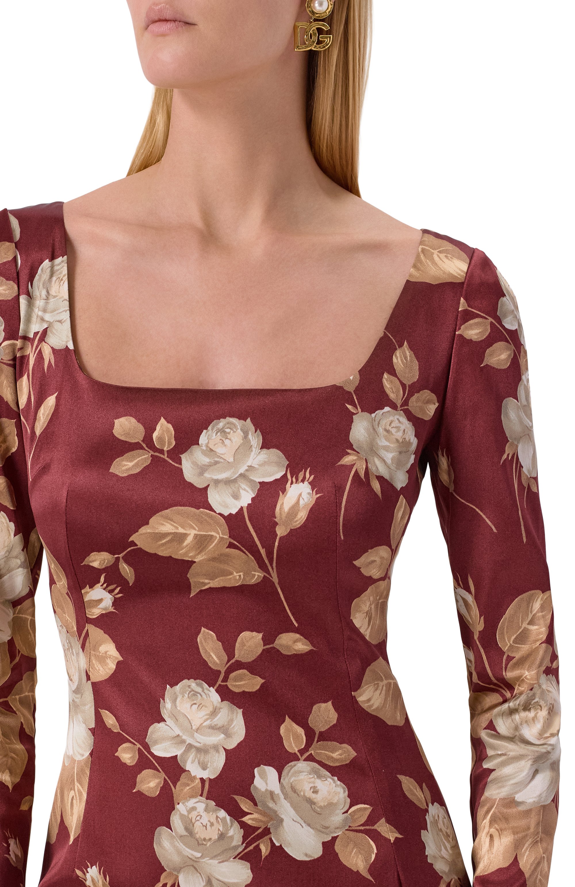 Атласное платье DOLCE & GABBANA, арт. F6TYGT/FSIB8, фото 5