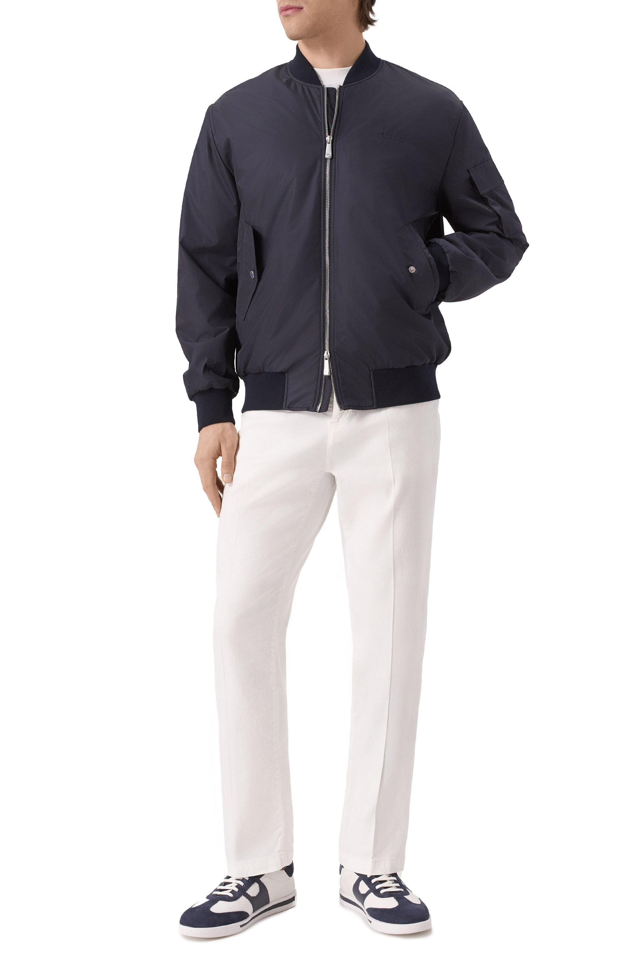 Бомбер KITON темно-синего цвета по цене 235000 руб., арт. UGK106K0755F02, фото 2 Бомбер KITON, арт. UGK106K0755F02, фото 2