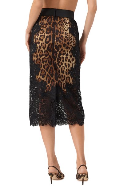 Юбка из хлопка и шелка DOLCE & GABBANA, арт. F4BHCT/FSAXY, фото 4