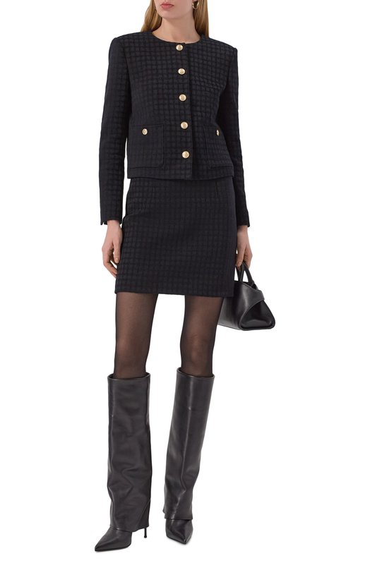 Твидовый жакет Juun.J JW5X11W52 Чёрный  JW5X11W52 Фото 2