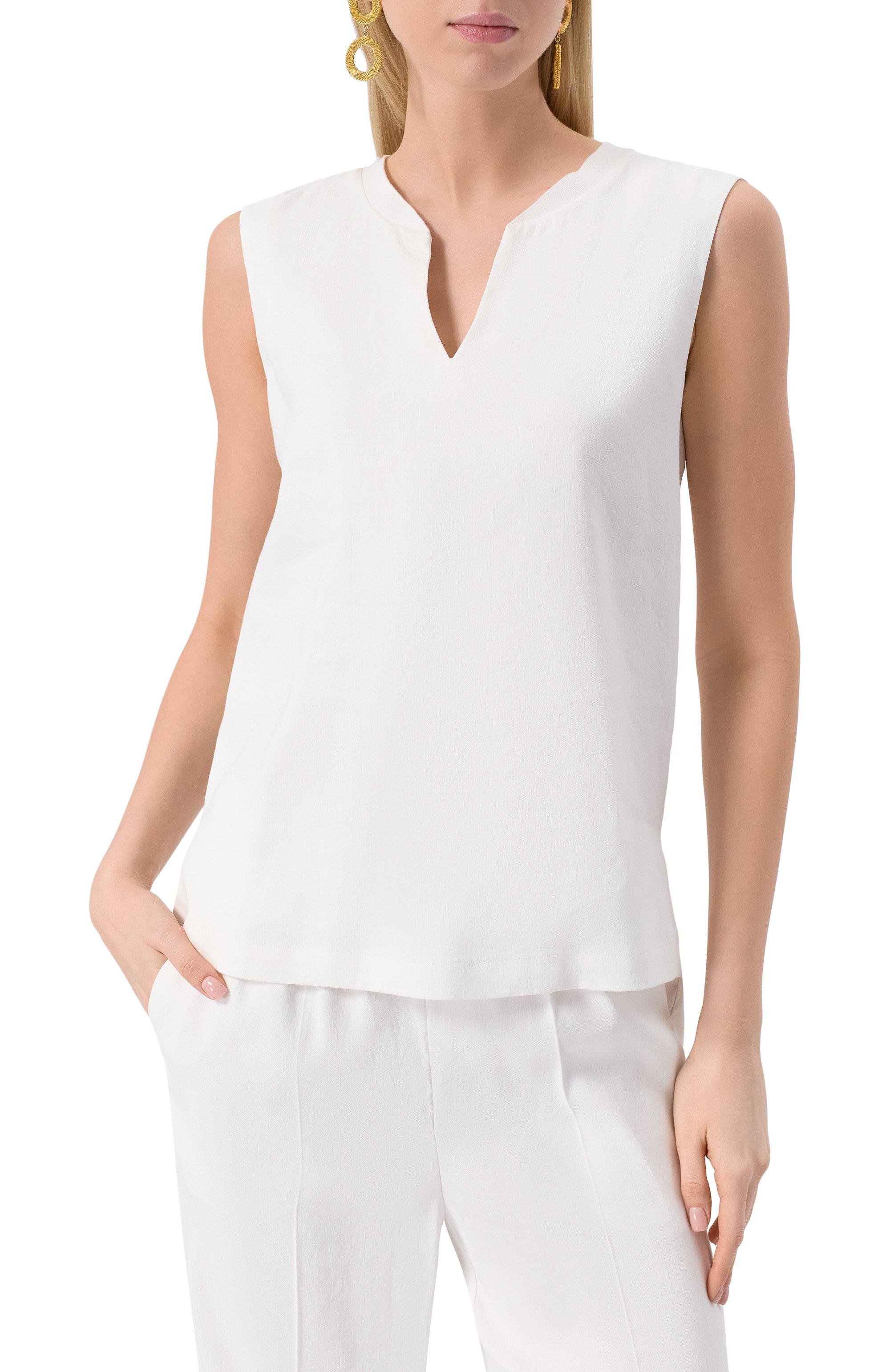 Топ изо льна и вискозы LORENA ANTONIAZZI, арт. E2534TS61A/3347, фото 3