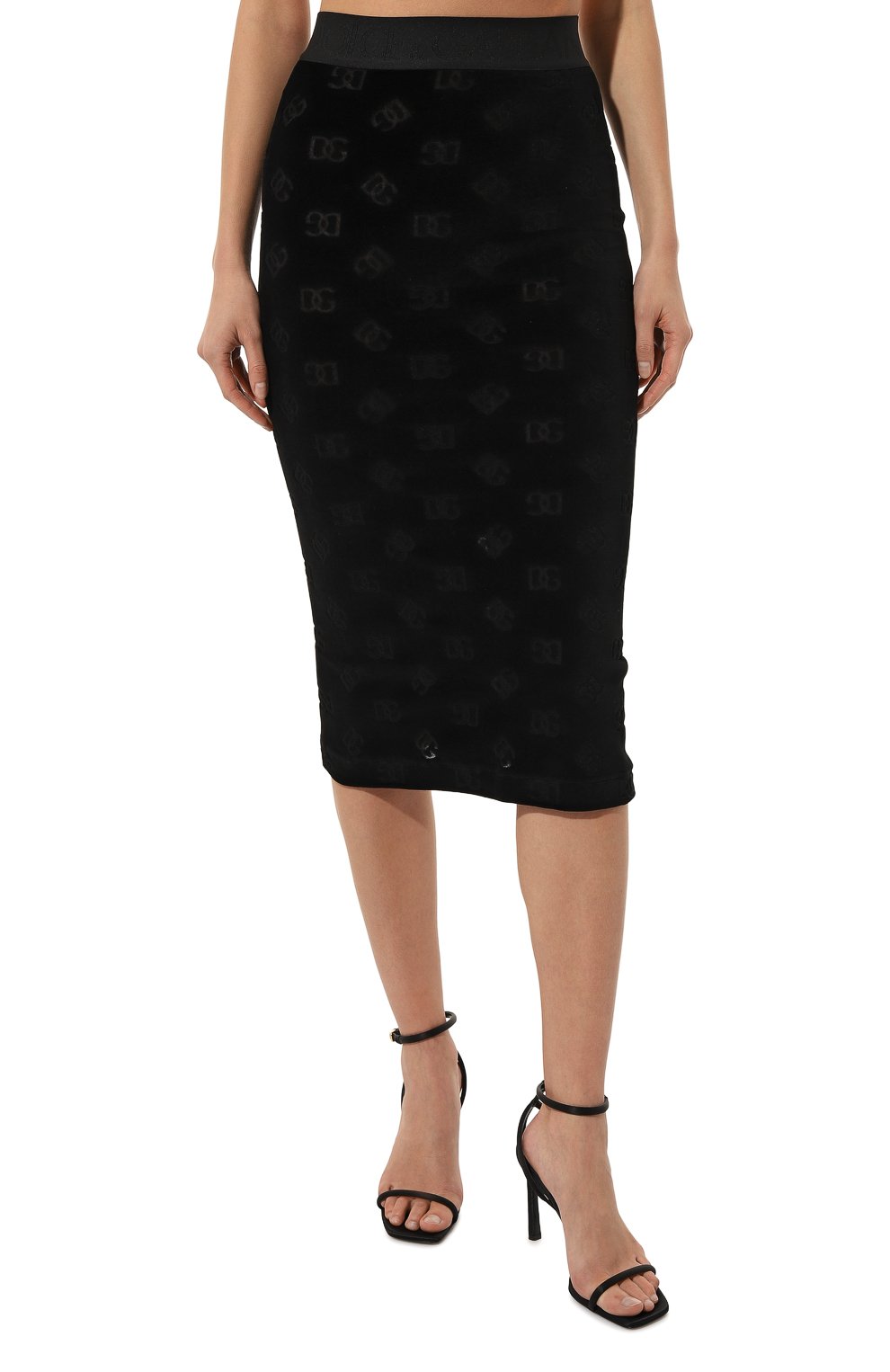 Хлопковая юбка DOLCE & GABBANA, арт. F4CJUT/FJ7DL, фото 3