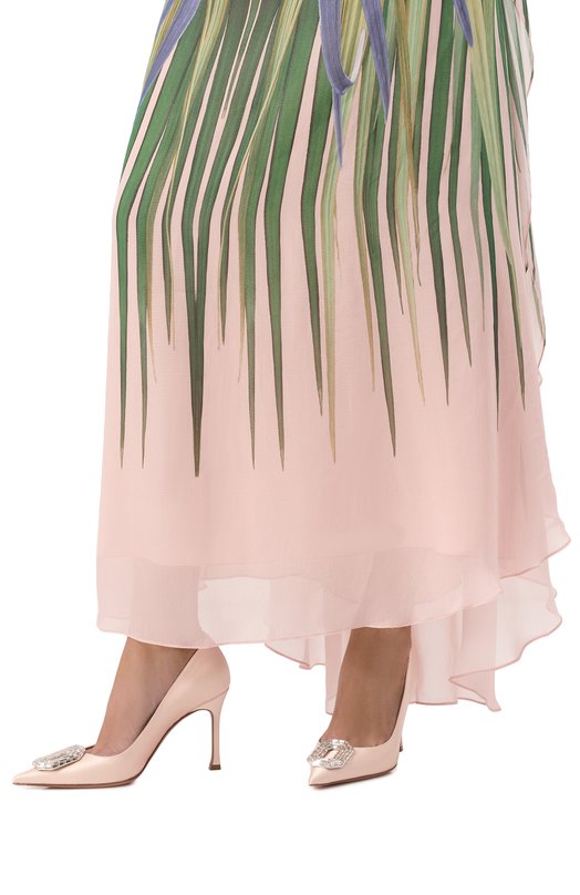 Текстильные туфли Camelia 90 Amina Muaddi CAMELIA PUMP 90 Розовый  CAMELIA PUMP 90 Фото 2