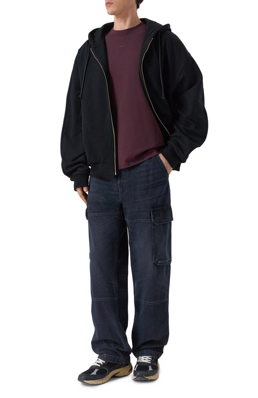 Хлопковая футболка HUGO 50488330 Бордовый  50488330 Фото 2