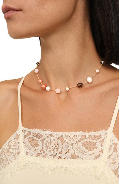 Колье CRYSTALLINE JEWELLERY розового цвета по цене 14740 руб., арт. 511F, фото 2 Колье CRYSTALLINE JEWELLERY, арт. 511F, фото 2