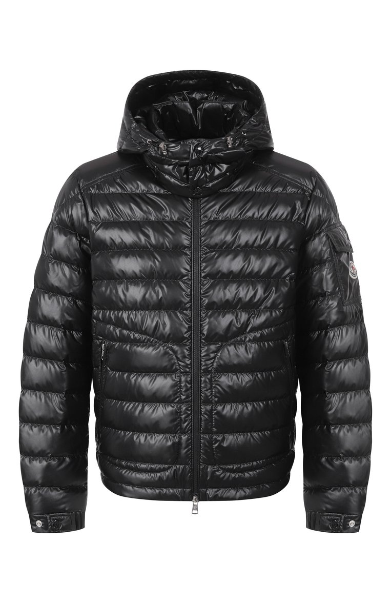 Мужская пуховая куртка lauros MONCLER черного цвета, арт. 1A00020/595ZJ | Фото 1 (Материал подклада: Синтетический материал; Длина (верхняя одежда): Короткие; Материал внешний: Синтетический материал; Материал утеплителя: Пух и перо; Рукава: Длинные; Мужское Кросс-КТ: Куртка-пуховая; Кросс-КТ: Куртка, Утепленные; Стили: Кэжуэл)