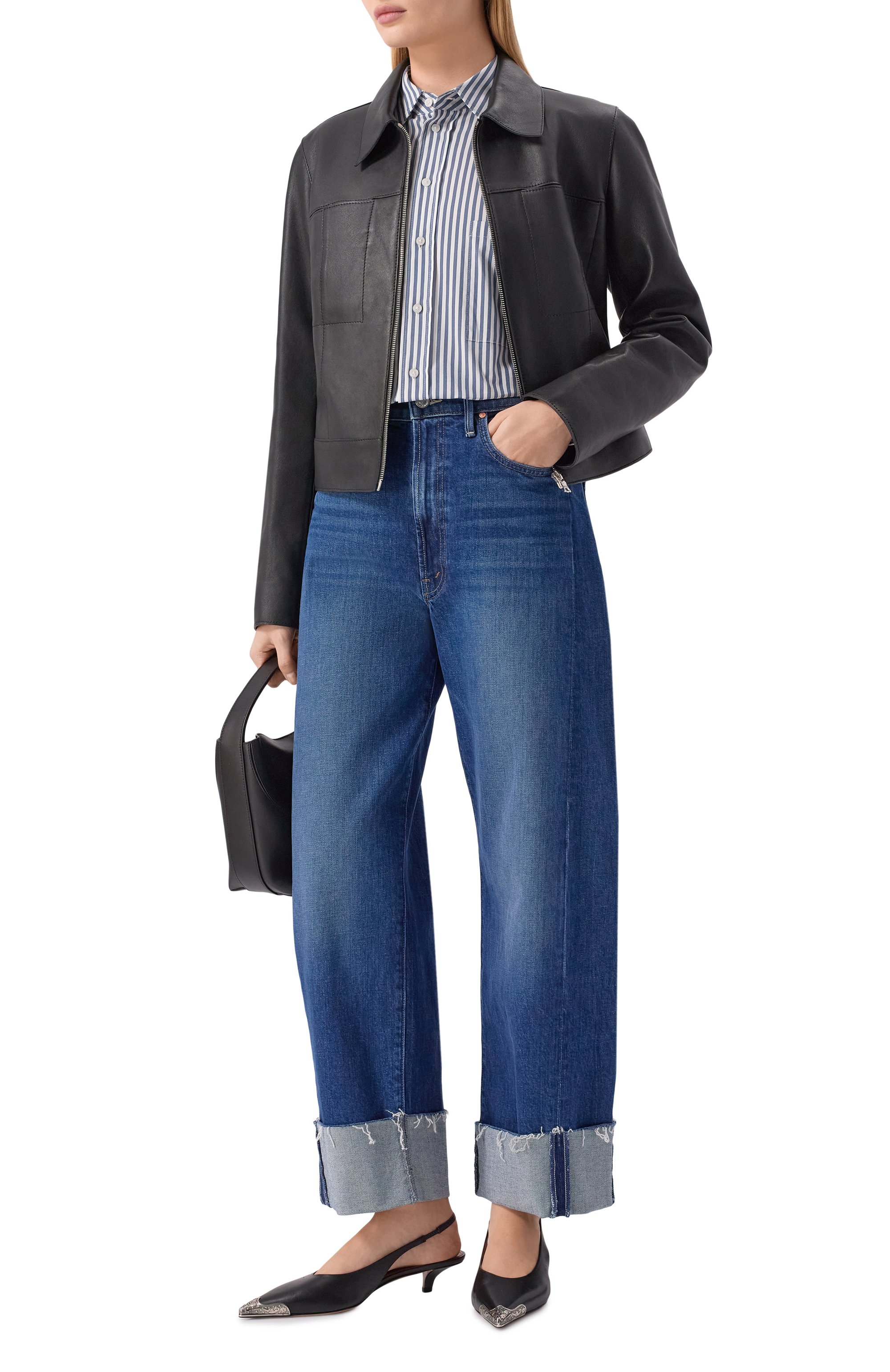 Джинсы the half-pipe ankle cuff fray MOTHER, арт. 11406-259, фото 2