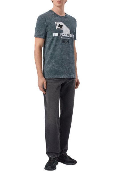 Мужская хлопковая футболка DOLCE & GABBANA, арт. G8RN8T/G7P0I