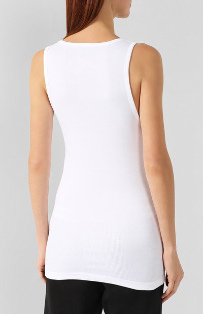 Хлопковая майка с принтом CALVIN KLEIN белого цвета по цене 4245 руб., арт. NM1669E, фото 4 Хлопковая майка с принтом CALVIN KLEIN, арт. NM1669E, фото 4