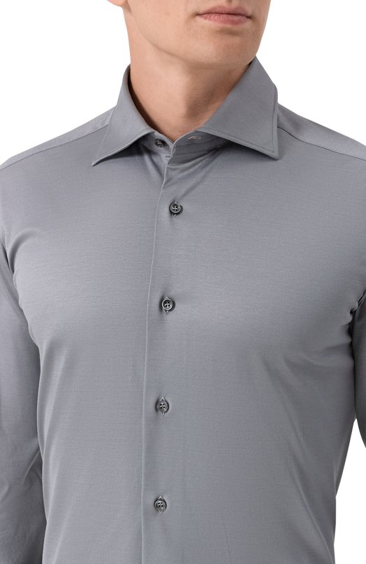 Хлопковая сорочка MVST SLIM/GABRIELLE/R0UND/1628-JERSEY (INTERL0CK) Серый  SLIM/GABRIELLE/R0UND/1628-JERSEY (INTERL0CK) Фото 5