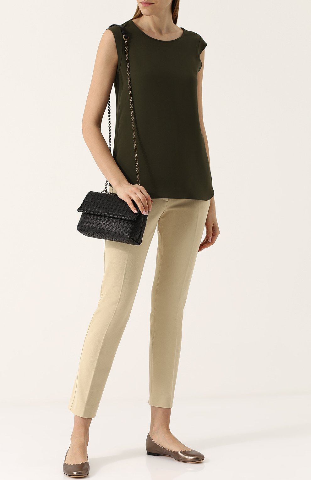 Однотонный шелковый топ свободного кроя LORO PIANA, арт. FAG3313, фото 2