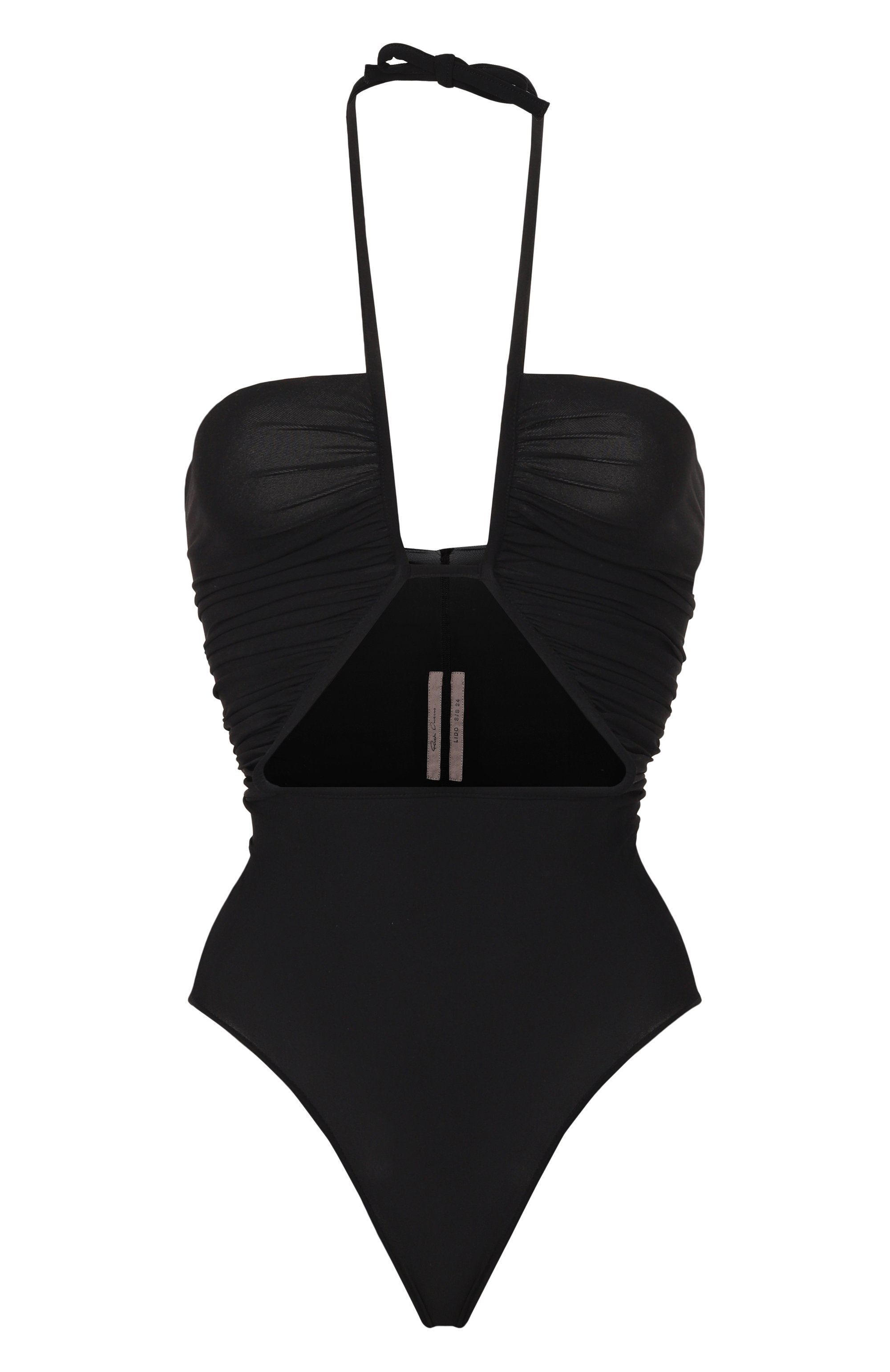 Слитный купальник RICK OWENS черного цвета по цене 52750 руб., арт. RP01D2087, фото 1 Слитный купальник RICK OWENS, арт. RP01D2087, фото 1