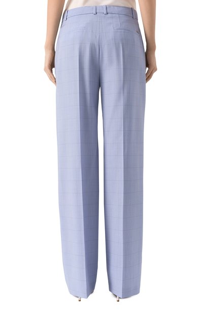 Шерстяные брюки BOSS голубого цвета по цене 27500 руб., арт. 50534529, фото 4 Шерстяные брюки BOSS, арт. 50534529, фото 4