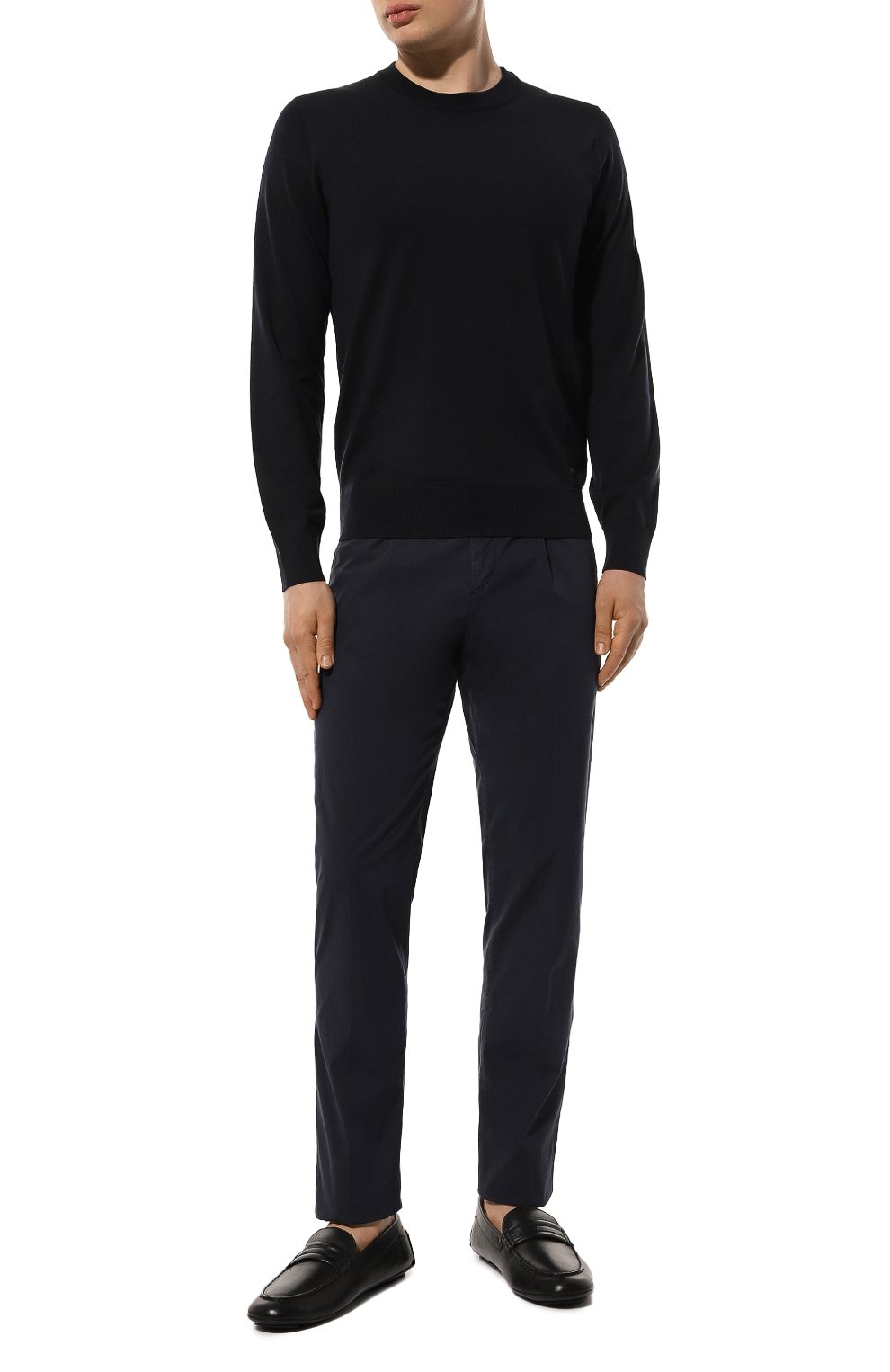 Брюки FEDELI темно-синего цвета по цене 31650 руб., арт. 7UEL0409, фото 2 Брюки FEDELI, арт. 7UEL0409, фото 2