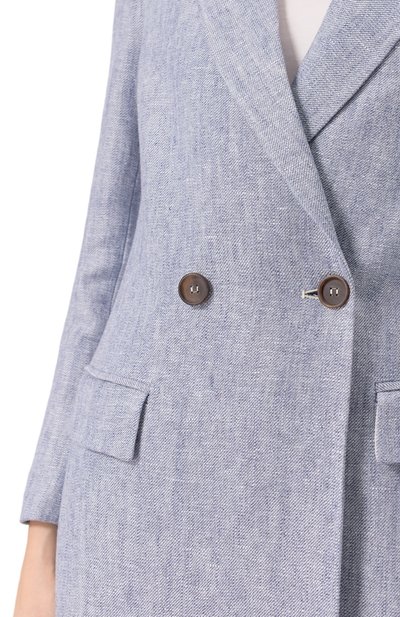 Пальто изо льна и хлопка LORENA ANTONIAZZI голубого цвета по цене 164500 руб., арт. P2504CP22A/4793, фото 5 Пальто изо льна и хлопка LORENA ANTONIAZZI, арт. P2504CP22A/4793, фото 5