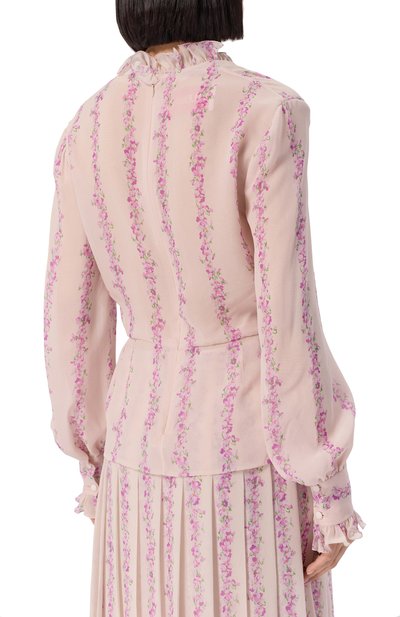 Шелковая блузка VALENTINO светло-розового цвета по цене 299500 руб., арт. 6B0AEAJ0/9AC, фото 4 Шелковая блузка VALENTINO, арт. 6B0AEAJ0/9AC, фото 4