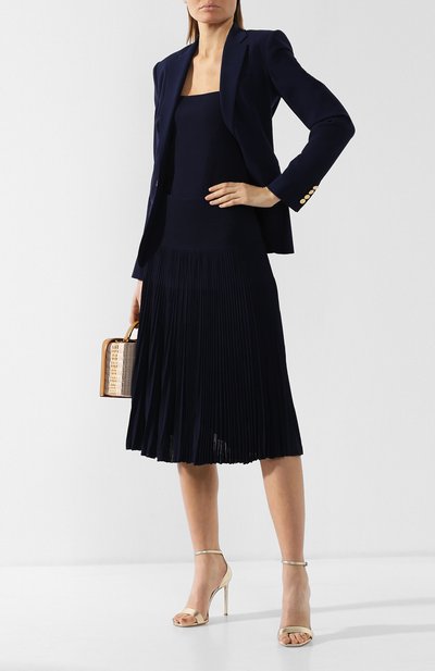 Плиссированная юбка RALPH LAUREN темно-синего цвета по цене 207000 руб., арт. 290713863, фото 2 Плиссированная юбка RALPH LAUREN, арт. 290713863, фото 2