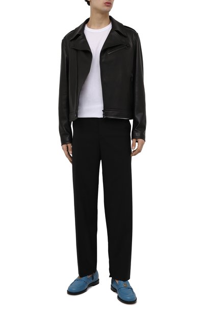 Кожаные лоферы GUCCI, арт. 673814/BK060, фото 2