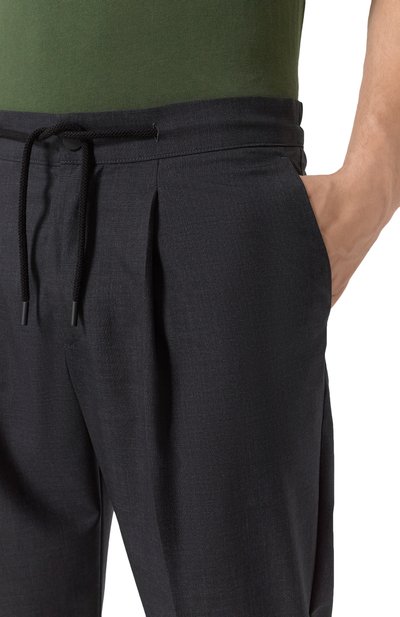Шерстяные брюки KITON темно-серого цвета по цене 190500 руб., арт. UPKN023K0371103, фото 5 Шерстяные брюки KITON, арт. UPKN023K0371103, фото 5