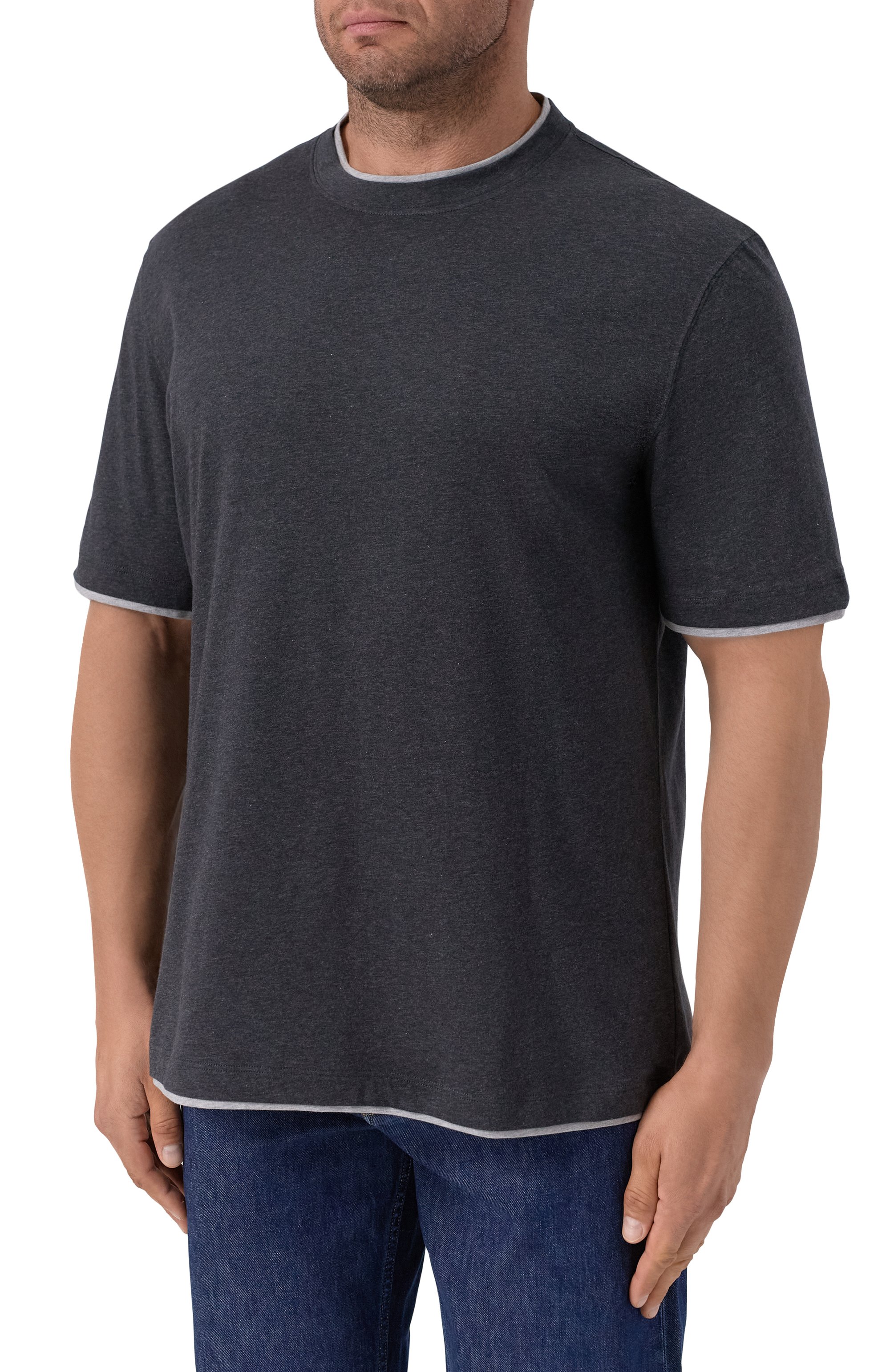 Хлопковая футболка BRUNELLO CUCINELLI, арт. M0B137427, фото 3