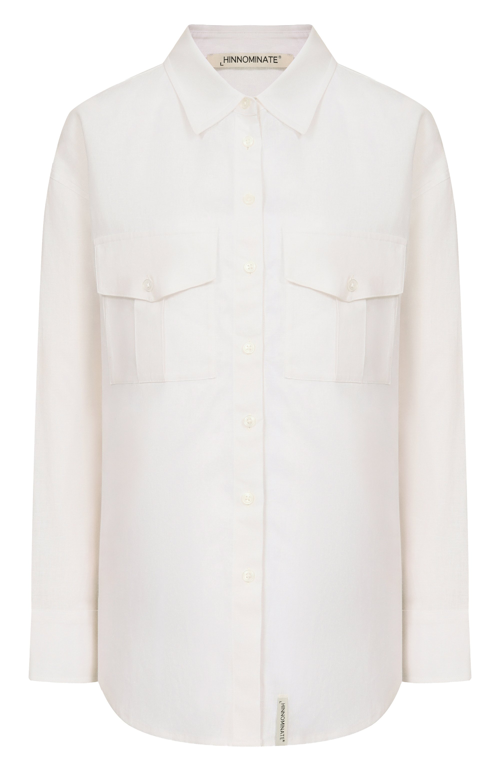 Рубашка изо льна и вискозы HINNOMINATE, арт. HMABW02631, фото 1
