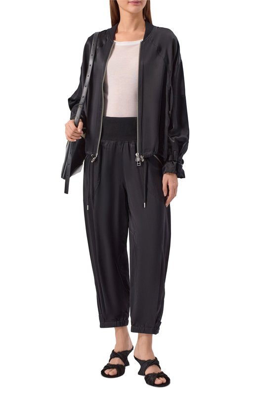 Шелковый бомбер Co 6801NLSC-PS26 Чёрный  6801NLSC-PS26 Фото 2