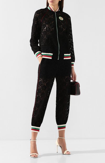 Бомбер из смеси вискозы и хлопка GUCCI черного цвета по цене 285120 руб., арт. 575927/ZACDX, фото 2 Бомбер из смеси вискозы и хлопка GUCCI, арт. 575927/ZACDX, фото 2