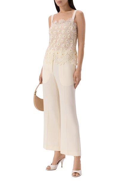 Топ ELIE SAAB кремового цвета по цене 141500 руб., арт. T0385NBC26/TUM02, фото 2 Топ ELIE SAAB, арт. T0385NBC26/TUM02, фото 2