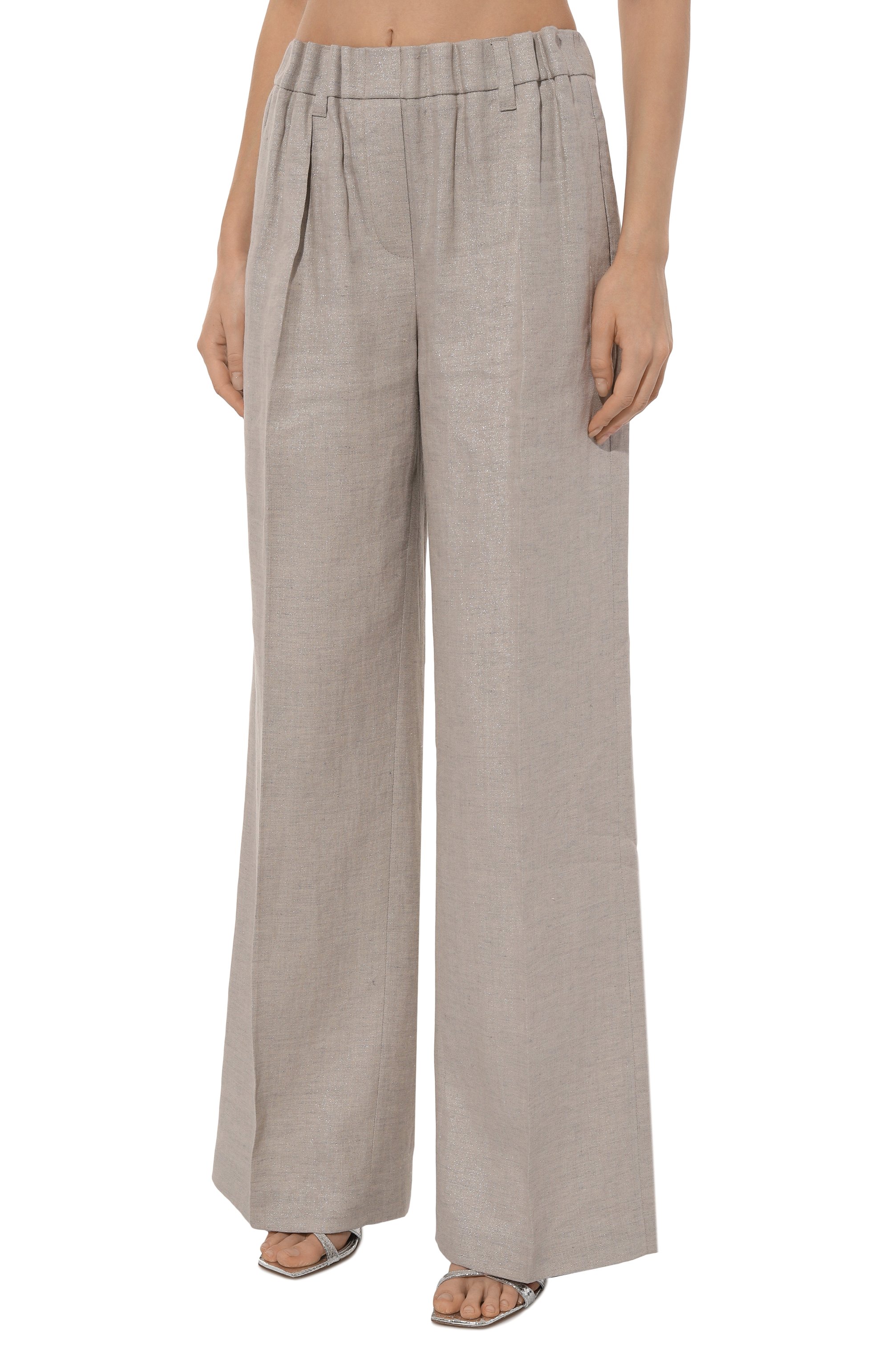 Льняные брюки BRUNELLO CUCINELLI, арт. MH567P8539, фото 3