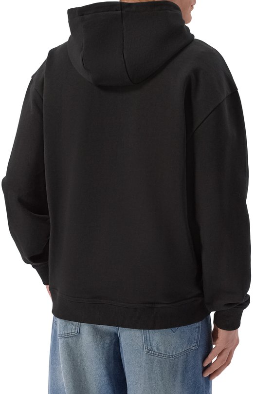 Хлопковое худи HUGO 50557085 Чёрный  50557085 Фото 4