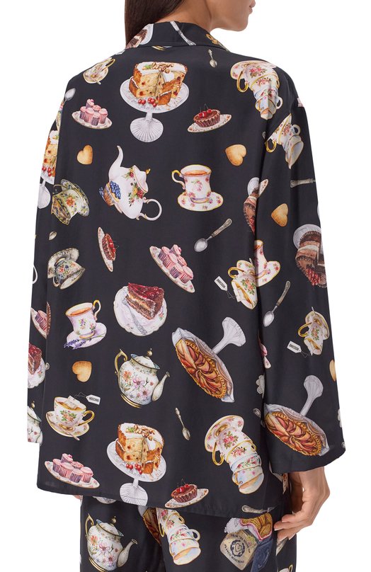 Шелковая рубашка Moschino A0236/5559 Чёрный  A0236/5559 Фото 4