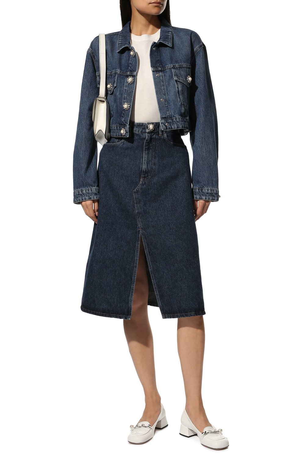 Джинсовая куртка MIU MIU голубого цвета по цене 150000 руб., арт. GWB147-1YXQ-F0013, фото 2 Джинсовая куртка MIU MIU, арт. GWB147-1YXQ-F0013, фото 2