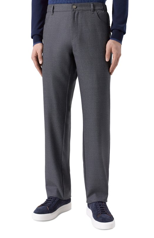 Шерстяные брюки Zilli J5T101M0201VSGE00 Серый  J5T101M0201VSGE00 Фото 3