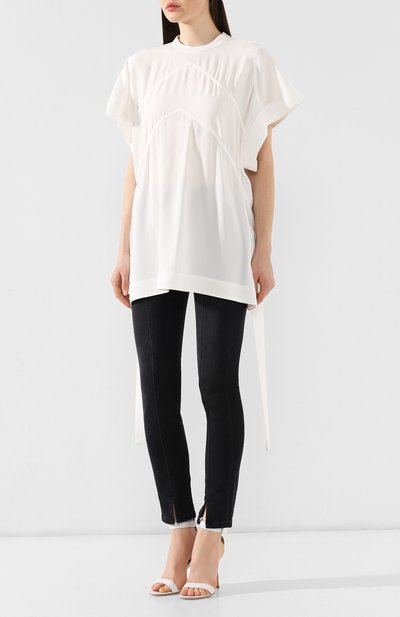Блузка из вискозы GIVENCHY белого цвета по цене 92950 руб., арт. BW60HA120H, фото 3 Блузка из вискозы GIVENCHY, арт. BW60HA120H, фото 3