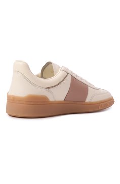 Женские кожаные кеды upvillage VALENTINO кремового цвета, арт. 6W2S0IL9/FCF | Фото 5 (Материал внешний: Натуральная кожа; Материал сплава: Проставлено; Подошва: Платформа; Драгоценные камни: Проставлено; Материал внутренний: Натуральная кожа; Материал утеплителя: Без утеплителя; Кросс-КТ: Низкие; Стили: Кэжуэл)