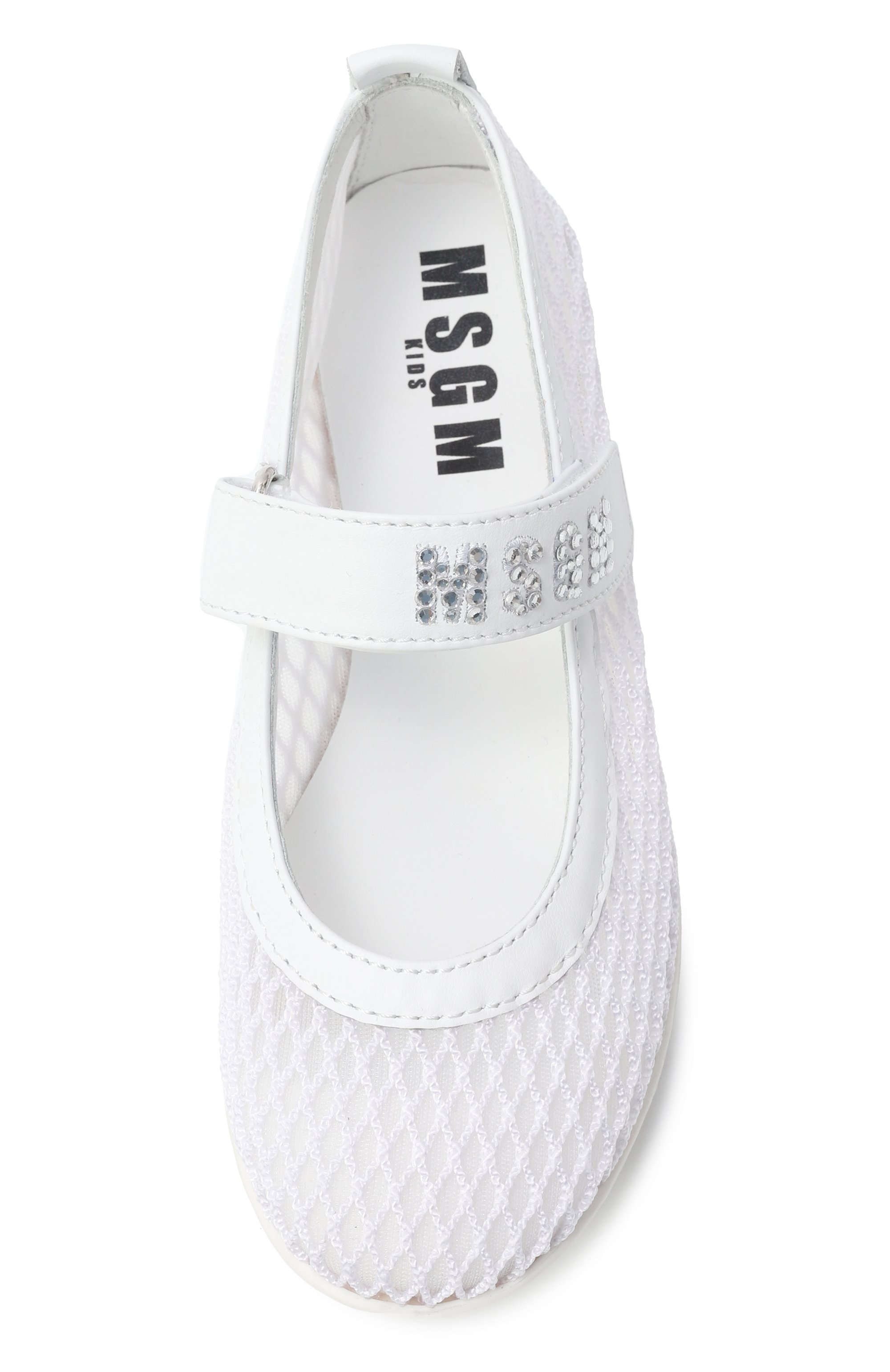 Балетки MSGM KIDS белого цвета по цене 24950 руб., арт. 79807/VAR2/28-35, фото 4 Балетки MSGM KIDS, арт. 79807/VAR2/28-35, фото 4