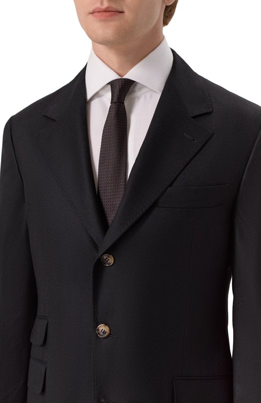 Шелковый галстук Canali 18/HJ04395 Коричневый  18/HJ04395 Фото 2