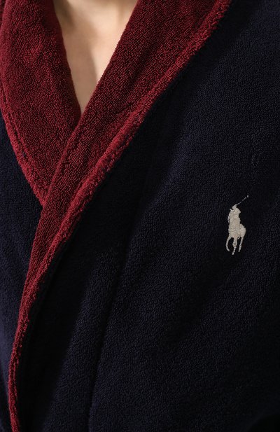 Хлопковый халат POLO RALPH LAUREN темно-синего цвета по цене 18950 руб., арт. 714753012, фото 5 Хлопковый халат POLO RALPH LAUREN, арт. 714753012, фото 5