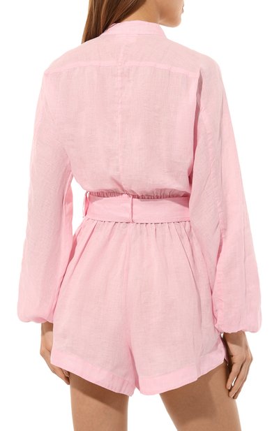 Льняной комбинезон MC2 SAINT BARTH розового цвета по цене 27500 руб., арт. HANNIEL/STBW/05834F, фото 4 Льняной комбинезон MC2 SAINT BARTH, арт. HANNIEL/STBW/05834F, фото 4